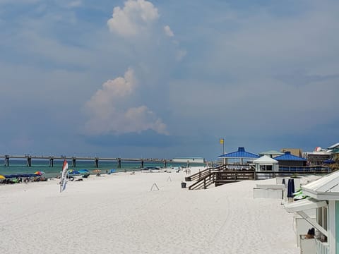 Sun loungers, beach towels