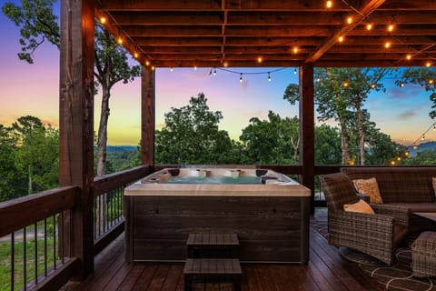 Hot tub with pretty views