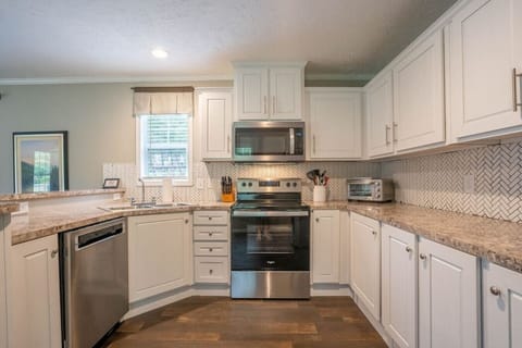 Kitchen stocked with all the basics