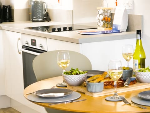 Open plan kitchen and dining space