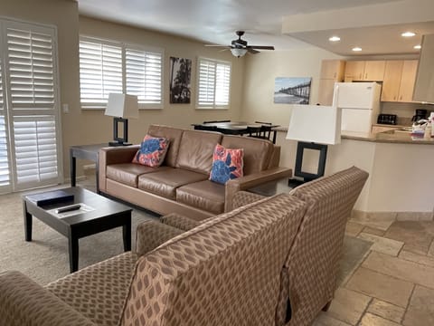 Spacious living room and kitchen 