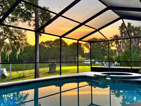 Outdoor pool, a heated pool