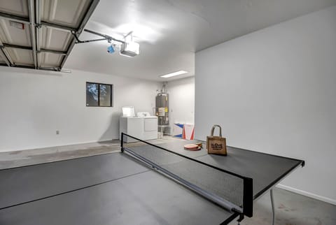 Ping Pong Table in the Garage