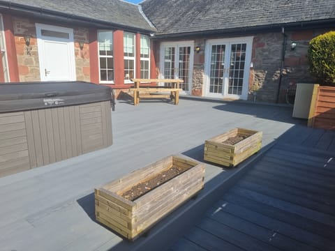 decked garden area