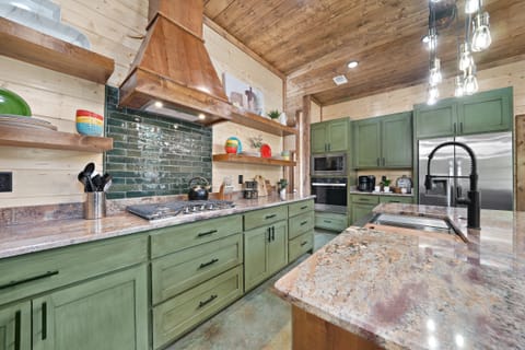 Prep and cook in the fully equipped kitchen with all the standard major appliances – refrigerator, chef- preferred gas stove/oven, and microwave.