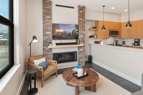 Smart TV and soundbar.