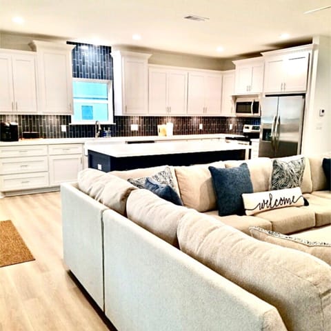 Living room and kitchen