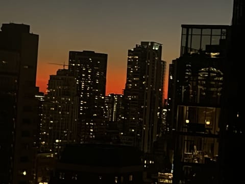 View from unit at night 