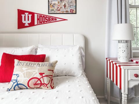 Cream & Crimson tastefully carried throughout the home.