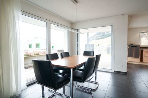 Dining area with view of the garden