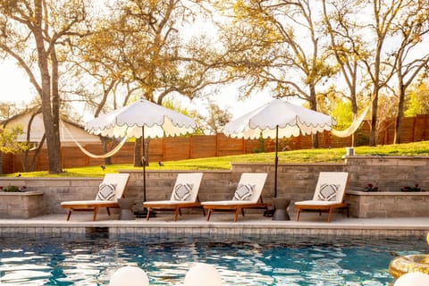Lounge by the pool and soak up the sun in one of the many sun loungers.