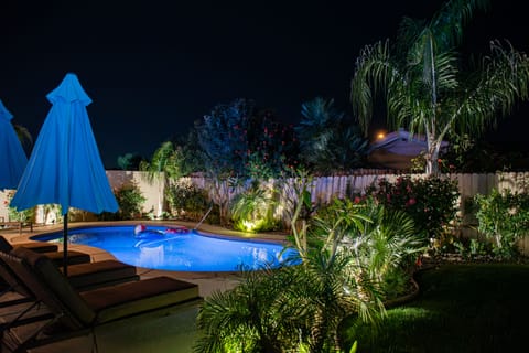 Outdoor pool, a heated pool