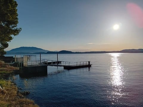 Sunset over the pontoon