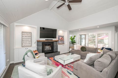 Family Room w/ Smart TV & Walkout to Patio