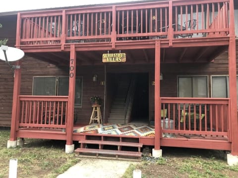 Outdoor porch and balcony area.