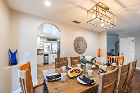 Gather around the banquet table for intimate meals