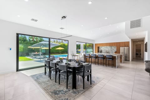 Huge windows let the natural light in