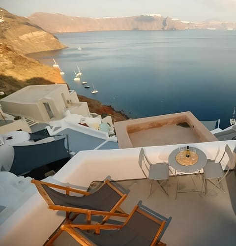 Sea view from our terrace. The photo was taken before the renovation works.