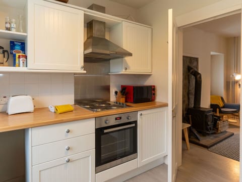 Cabinetry, Furniture, Countertop, Kitchen, Kitchen Appliance, Wood, Kitchen Stove, Building, Lighting, Interior Design