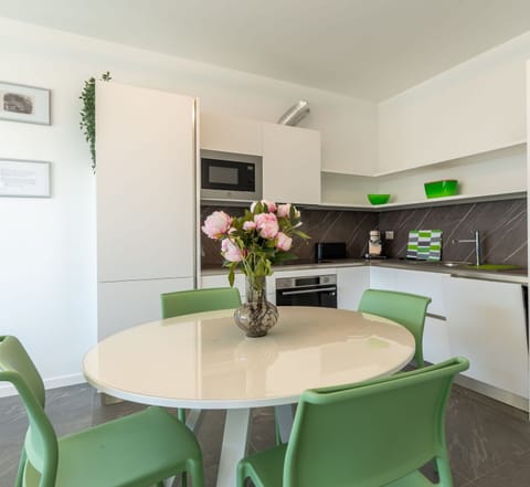 Furniture, Interior Design, Flooring, Ceiling, Chair, Kitchen, Room, Floor, Table, Lighting