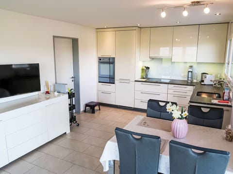 Furniture, Interior Design, Flooring, Floor, Kitchen, Countertop, Wood, Cabinetry, Room, Lighting