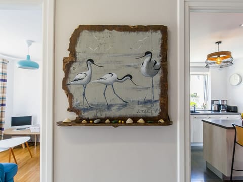 Blue, Picture Frame, Building, Table, Wood, Textile, Lighting, Art, Chair, Interior Design