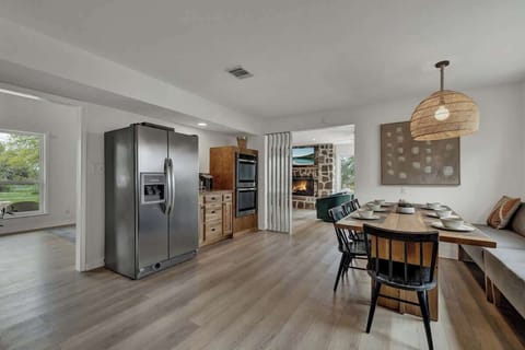 Stainless steel appliances.