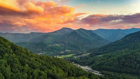 Breathtaking aerial view of the mountain landscape