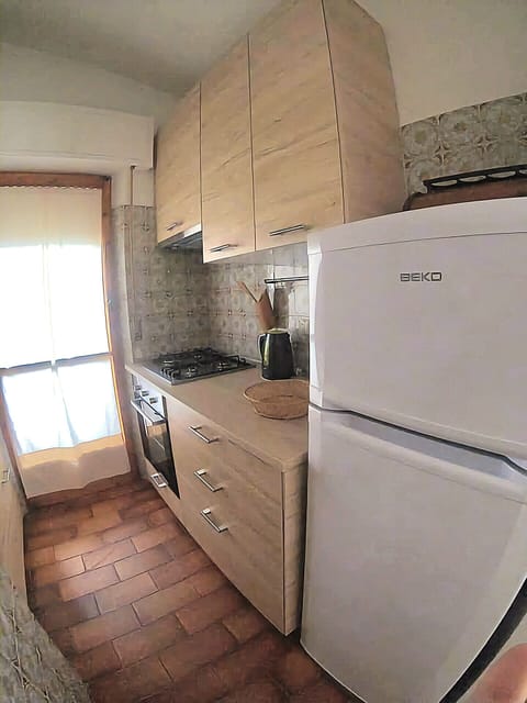 Fridge, oven, stovetop, cookware/dishes/utensils