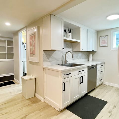 Fully stocked kitchen
