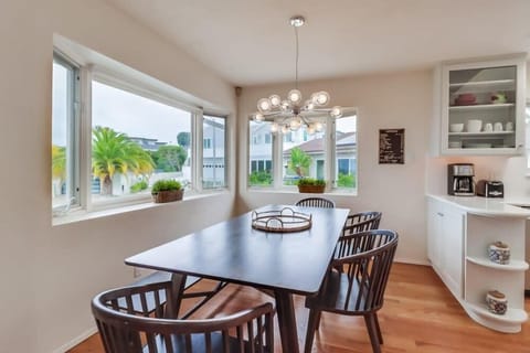 Dining room has ocean views