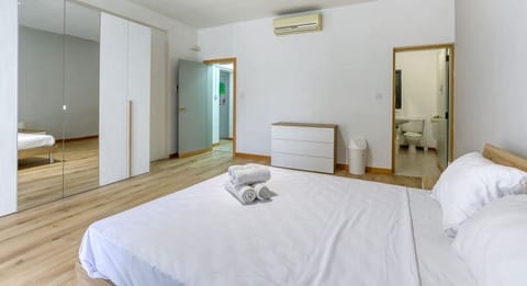 1 bedroom, desk, iron/ironing board, travel crib