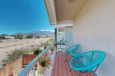 Catch a beautiful sunset or sunrise and enjoy the calming mountain view of Sandia Mountains and the Arroyo!