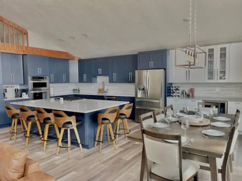 Dining room and kitchen view from the family room