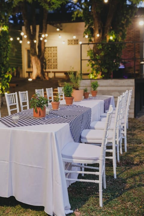 Outdoor banquet area