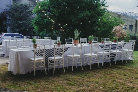 Outdoor banquet area