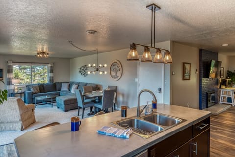 Looking into Main Living area with Game Table and Sectional