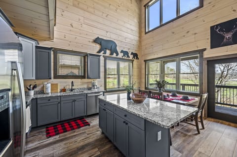 Cabin By The Creek's fully equipped kitchen