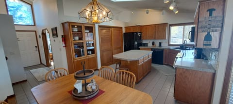 kitchen looking from the deck
