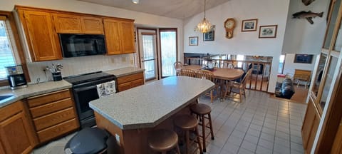 kitchen and dining area
