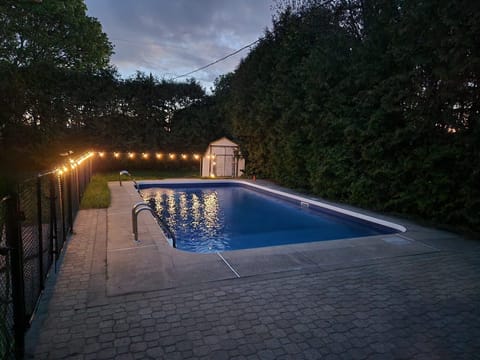 Outdoor pool, a heated pool