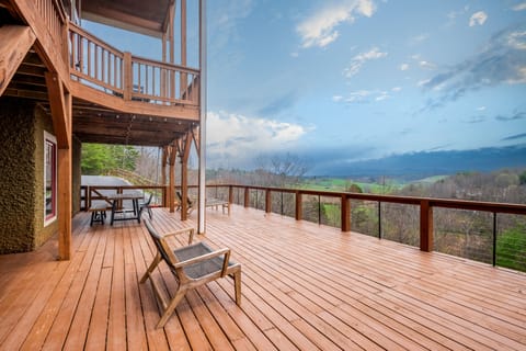 Panoramic views from the spacious deck.