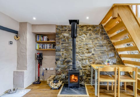 Living Room Log Burner and paddle stairs