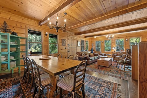 Dining area in living room