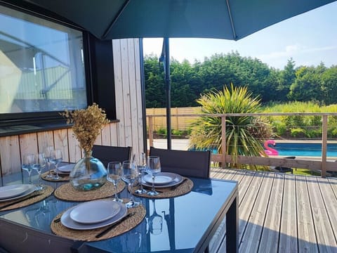 Terrace with pool view