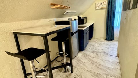 A refrigerator and freezer.