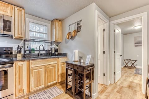 Perfect for couples! Our compact dining area with 2 stools is ideal for sharing meals.