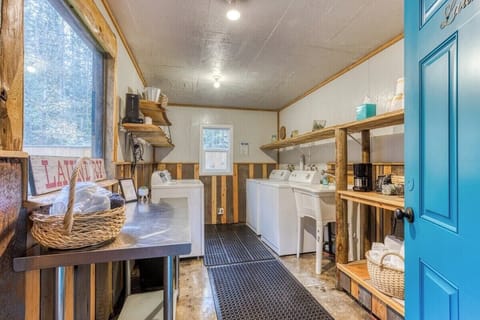 Fully stocked laundry room