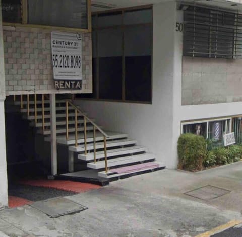 The entrance to the building