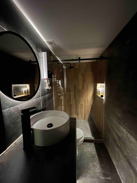 The bathrooms are modern and super stylish